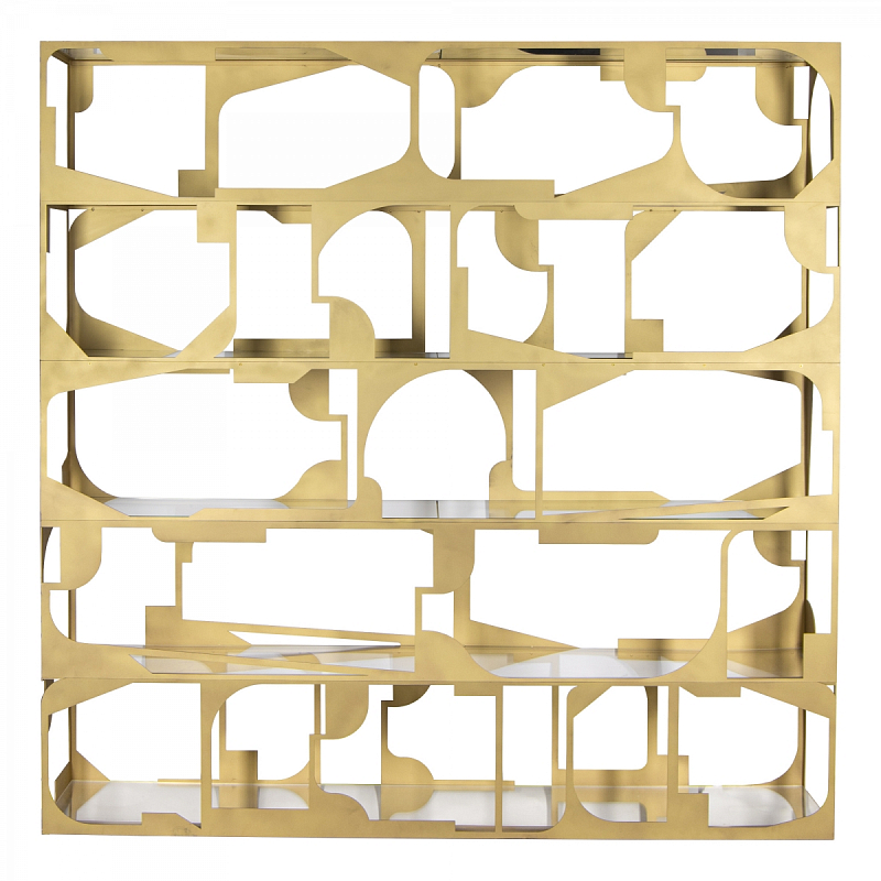 Стеллаж Golden Kaleidoscope матовое золото Прозрачное Стекло Стеллаж Golden Kaleidoscope матовое золото Прозрачное Стекло в Твери | Loft Concept