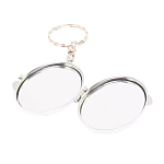 Зеркало брелок карманное двухстороннее из натурального камня Оникс Silver Stone Mirrors варинант исполнения - 3 | Loft Concept в Твери