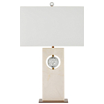 Настольная лампа из мрамора с тканевым прямоугольным абажуром Eternity варинант исполнения - 5 | Loft Concept в Твери