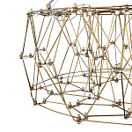 Люстра с тонкой металлической конструкцией цвета золото Quasar варинант исполнения - 5 | Loft Concept в Твери