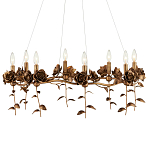 Люстра с каркасом в виде цветков розы и тканевыми абажурами Flowers and Fox Roses варинант исполнения - 3 | Loft Concept в Твери