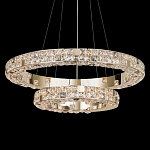 Люстра из 2-х колец с мозаичным хрустальным оформлением Sparks of Crystal варинант исполнения - 4 | Loft Concept в Твери