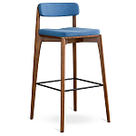 Барный стул из массива ясеня с обивкой из рогожки Elegant Ash варинант исполнения - 1 | Loft Concept в Твери