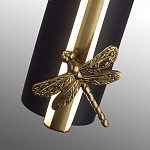 Бра с круглым плафоном из алебастра и бронзовой декоративной стрекозой 45 Alaris  варинант исполнения - 7 | Loft Concept в Твери