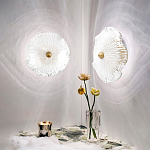 Бра в форме прозрачного стеклянного цветка с рельефной текстурой Textured Glass варинант исполнения - 13 | Loft Concept в Твери