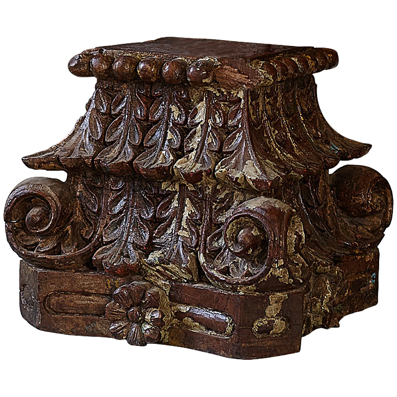 Подсвечник из массива тика Antique Candle Holder Коричневый Подсвечник из массива тика Antique Candle Holder Коричневый в Твери | Loft Concept