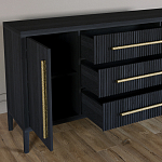 Буфет Primo с тремя ящиками и двумя фасадами Черный дуб варинант исполнения - 5 | Loft Concept в Твери