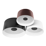 Потолочный светильник с 3-мя цилиндрическими абажурами черного белого и коричневого цвета Urban Dome варинант исполнения - 1 | Loft Concept в Твери