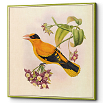 Постер на холсте с изображением птиц и цветов Blooming Birds Poster варинант исполнения - 7 | Loft Concept в Твери