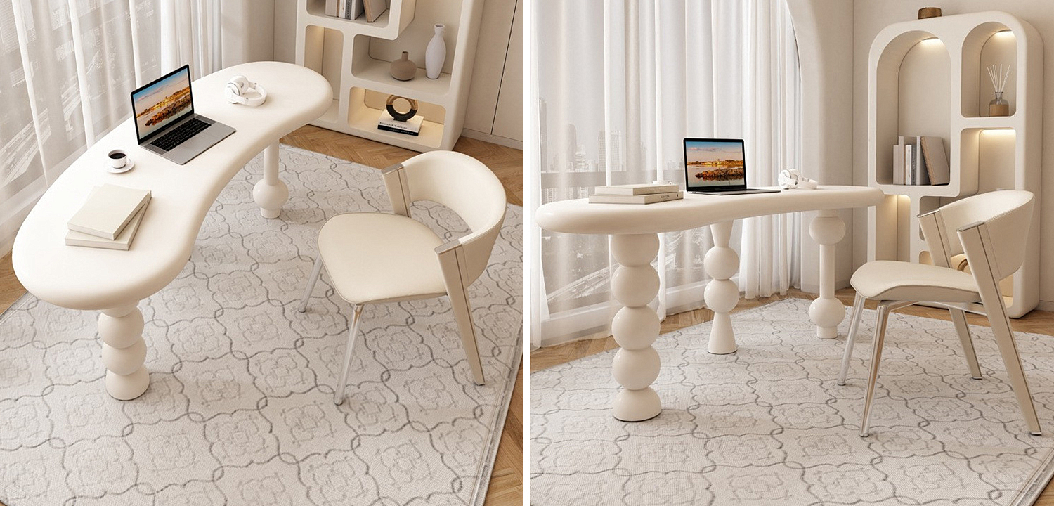 Рабочий стол Zane Unique Shape Desk Рабочий стол Zane Unique Shape Desk - Loft-Concept в Твери