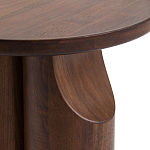 Круглый приставной стол из массива ореха Balu Wooden Side Table варинант исполнения - 4 | Loft Concept в Твери