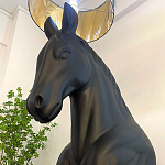 Horse Statue Floor Lamp Большой светильник Черная Лошадь варинант исполнения - 4 | Loft Concept в Твери