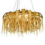 Люстра круглая подвесная с металлическими дугами и длинными цепочками 80 см Atlantis Chain варинант исполнения - 15 | Loft Concept в Твери