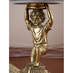 Чаша с цветочным орнаментом на ножке в виде бронзового ангела Eden Garden варинант исполнения - 9 | Loft Concept в Твери