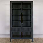 Витрина Primo со стеклянными фасадами и 2 ящиками Черный дуб варинант исполнения - 1 | Loft Concept в Твери