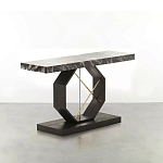 Консоль чёрная с геометрическим основанием Josette варинант исполнения - 1 | Loft Concept в Твери