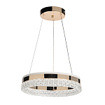 Люстра в виде кольца золотого цвета с прозрачными вставками Radiant Rail варинант исполнения - 2 | Loft Concept в Твери