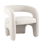 Кресло дизайнерское для лаунж зоны жемчужного цвета Pearl Lounge варинант исполнения - 10 | Loft Concept в Твери