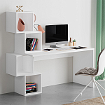 Стол письменный белый с 4-мя открытыми полками BALANCE WHITE варинант исполнения - 2 | Loft Concept в Твери