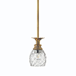 Подвесной светильник цвета латунь с прозрачнымплафоном в форме ананаса Hinkley варинант исполнения - 1 | Loft Concept в Твери