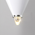 Подвесной светильник светодиодный в виде ряда белых металлических конусов  Herringbone варинант исполнения - 7 | Loft Concept в Твери