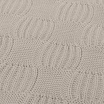 Плед из хлопка рельефной вязки бежево-серого цвета Waffle Comfort варинант исполнения - 3 | Loft Concept в Твери