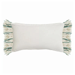 Чехол на подушку мятного цвета с бахромой и объемным узором Ethnic mix варинант исполнения - 4 | Loft Concept в Твери