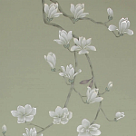 Обои ручная роспись Magnolia Canopy Colourway SC-287 on Aquamarine slub silk варинант исполнения - 1 | Loft Concept в Твери