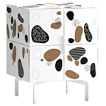 Тумба белая с рисунком Short Graph варинант исполнения - 1 | Loft Concept в Твери