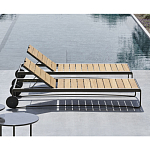 Шезлонг на металлическом каркасе с регулируемой спинкой GUELL Sunbed варинант исполнения - 3 | Loft Concept в Твери