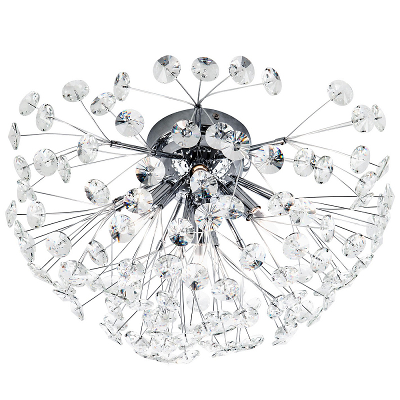 Потолочный светильник Crystal Dandelions Chrome Ceiling Lamp Хром Прозрачный Потолочный светильник Crystal Dandelions Chrome Ceiling Lamp Хром Прозрачный в Твери | Loft Concept