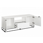 ТВ-тумба белая с  2-мя дверцами и ящиком Strict Lines варинант исполнения - 3 | Loft Concept в Твери