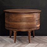 Прикроватный столик из дерева с 2-мя ящиками Moon Walnut Furniture варинант исполнения - 8 | Loft Concept в Твери