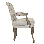Кресло с изображением сакуры Aubrey Classical Armchair beige flax варинант исполнения - 1 | Loft Concept в Твери