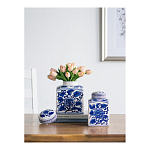 Ваза с крышкой в китайском стиле Oriental Blue & White Ornament Vases варинант исполнения - 5 | Loft Concept в Твери