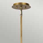 Люстра цвета латунь с 6-ю лампами свечами внутри цилиндрического абажура из черных металлических реек Kichler варинант исполнения - 4 | Loft Concept в Твери