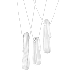 Подвесной светильник белого цвета с 3-мя изогнутыми плафонами Flow Loop варинант исполнения - 1 | Loft Concept в Твери