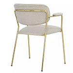 Стул Singer Chair с подлокотниками серый на золотистых ножках варинант исполнения - 3 | Loft Concept в Твери