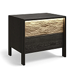 Тумба 2 ящика с подсветкой на рельефном фасаде Warm Industrial варинант исполнения - 4 | Loft Concept в Твери