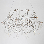 Люстра с каркасом из тонких металлических нитей и хрустальными подвесками Crystal Metal Threads Chandelier 60 варинант исполнения - 5 | Loft Concept в Твери