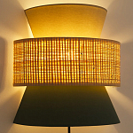 Бра с плетеным декором Bonnie Wicker Green Wall Lamp варинант исполнения - 2 | Loft Concept в Твери