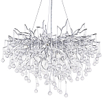 Люстра с хрустальными подвесками капли серебро Droplet Silver Chandelier 15 варинант исполнения - 1 | Loft Concept в Твери