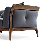 Диван двухместный c каркасом из массива дерева Double Sofa Made of Walnut Wood варинант исполнения - 1 | Loft Concept в Твери