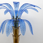 Торшер Glass Decorated Palm Floor Lamp Blue Листья Пальмы  варинант исполнения - 3 | Loft Concept в Твери