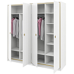 Шкаф белый четырёхдверный для одежды Antique Order варинант исполнения - 3 | Loft Concept в Твери