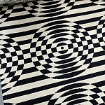 Мебельная ткань Жаккард черно-белый принт 145 см T3-78 варинант исполнения - 1 | Loft Concept в Твери