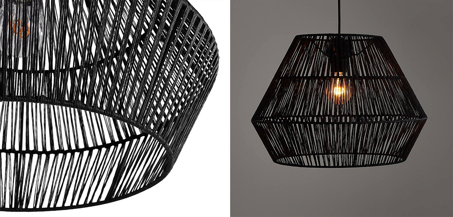Подвесной светильник Signe Wicker Hemp Black Подвесной светильник Signe Wicker Hemp Black - Loft-Concept в Твери