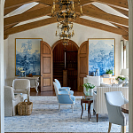 Обои ручная роспись Le Brésil Mer Bleue варинант исполнения - 4 | Loft Concept в Твери