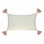 Чехол на подушку с кисточками и вышивкой птиц Ethnic mix Birds Rect варинант исполнения - 4 | Loft Concept в Твери