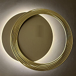 Бра светодиодное круглое в матовых оттенках коричневого и золотого цвета Kosmikos варинант исполнения - 1 | Loft Concept в Твери